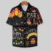 Happy Birthday to You Men's Shirts Short Sleeve Button Down Beach Hawaiian Shirts Casual Tee Tops with Pocket XS view 3