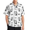 Funny Husky Face Men's Shirts Short Sleeve Button Down Beach Hawaiian Shirts Casual Tee Tops with Pocket M view 1