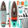 Niphean (Extra Large) Inflatable Paddle Board, SUP for 2+1 People/Family, Stand Up Paddle Board with (Beginner Friendly), Waterproof Phone Pouch, Paddle Boards for Adults, Gift Ideas view 1