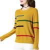 Spring Autumn Korean Style Neck Casual Sweater Top Women Elegant Bottoming Knitting Pullover Female Clothes s4 Yellow M view 1