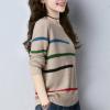 Spring Autumn Korean Style Neck Casual Sweater Top Women Elegant Bottoming Knitting Pullover Female Clothes s4 Yellow M view 2