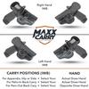 Maxx Carry IWB Inside The Waistband Leather Holster, Optic Ready, for SIG P320 RXP XCOMPACT Compatible with Most Red Dot Sight Optics view 4