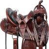 Western Horse Saddle TACK Headstall REINS Breastplate Hand Carved Cowhide Leather Pleasure Trail Endurance Riding Set ME-WLS-125 (12" Seat) view 1