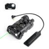 NOBUHIRO Upgrade Metal Airsoft PEQ Box Tactical Aiming Laser Sight, 10 Modes with Green Laser+White Light+IR Laser for Strobe/Constant/Momentary Functions, Fit for AEG GBB CQB Picatinny Rail (GR-BK) view 1