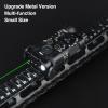 NOBUHIRO Upgrade Metal Airsoft PEQ Box Tactical Aiming Laser Sight, 10 Modes with Green Laser+White Light+IR Laser for Strobe/Constant/Momentary Functions, Fit for AEG GBB CQB Picatinny Rail (GR-BK) view 2