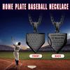 LAOYOU Sentimental Home Plate Baseball Gift with Box | To My Boyfriend Necklace Stainless Steel Inspiring American Flag Scripture Birthday Christmas Gift Black Bible Verse Always Remember view 3