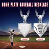 Sentimental Home Plate Baseball Gift with Box | To My Son Necklace From Mom Dad Parent Stainless Steel American Flag Scripture Birthday Christmas Gift for Men Silver Bible Verse Philippians 4:13 view 3