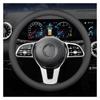 FUERU Car Steering Wheel Cover Set Universal Car Steering Wheel Genuine Leather Grip Comfortable Fashion Car Interior Gifts (Color : 1#) view 1
