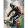Artery8 Snowboarding Extreme Sport Athlete Paint Splat Unframed Wall Art Print Poster Home Decor Premium view 1