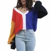 Cardigan Sweaters for Women Long Sleeve Knitted Cardigans V-Neck Cardigans (as1, Alpha, s, Regular, Regular, Red and Blue) view 4