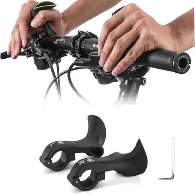 NUHUi Mountain Bike Handlebar Ends MTB Inner Bike Bar Ends Mountain Bicycle Handlebar Extender Bar Ends Attachments Lightweight Gift Ergonomic Design Equipped with Fluorescent Lamp(Small)