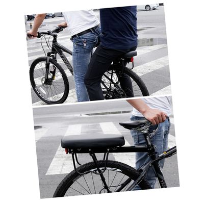 BESPORTBLE Mountain Bike Rear Seat Cushion Comfortable Non-Slip Black Sponge Cover for Adults and Cycling Accessory for Enhanced Support and Comfort