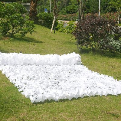 ACHZYFT Camouflage NetLarge White Camouflage Net,Camping Party Decoration Camo Net,2x3m 3x3m 4x6m 5X8m 10X10m 210D Waterproof Oxford Cloth,Light and Durable,Easy to Carry Camouflage Net(Size:7mX10m)