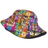 FRESQA Oil Cute Schnauzer Dogs Adult Sunshade Fisherman's Hat,This Hat is Suitable for Camping,Fishing,Or Any Outdoor Activity view 2