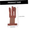 Anneome Handed Finger Tab for Women Brown Cow Leather Finger Protector Recurve Bow Arrow Efficient Finger Protection Gear view 2