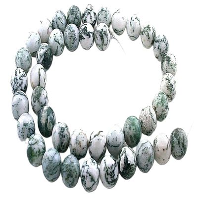 10mm Round Natural Green Tree Agate Gemstone Bead 15 Inch Strand TABS10/61723