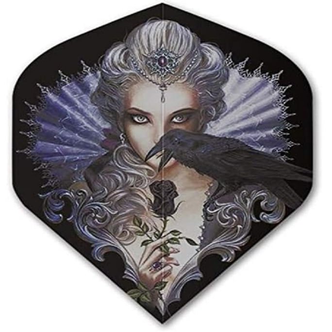 US Darts 3 Sets (9 Flights) Alchemy Silver Ravenous Standard Dart Flights - 100 Micron
