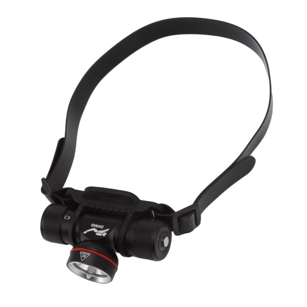 Aatraay Diving Headlamp 1500LM Yellow Light LED Diving Head Lamp IPX8 Waterproof Underwater 80m Depth Headlight