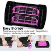 HaoKang Height-Adjustable 4"-6" Step Aerobics Platform Fitness Equipment Stepper Trainer Exercise Step Platform with 2 Riser view 4