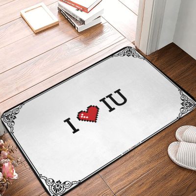Exterior Door Mat I Love Iu Doormat Outdoor Paw Mat Bathroom Carpet (Color : Colour, Size : 50X80CM)
