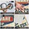 Doormat Fall Beware of Attack Fox Rug Anti Slip Mat Fall Mats for Front Door (Size : 50X80CM) view 4
