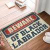 Doormat Fall Beware of Black Labrador Rug Anti Slip Mat Fall Mats for Front Door (Size : 65X90CM) view 1