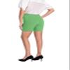 Work Causal Tulip-Hem Pull-On Dress Career Shorts with Two Front Pockets (US, Alpha, Medium, Regular, Regular, Summer Green) view 4