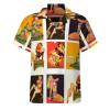 Pinup Girls Men's Shirts Casual Cuban Guayabera Shirt Button Down Short Sleeve Beach Hawaiian Tee Tops M view 4