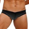 Alvivi Men Water Resistant Bikini Briefs Swimming Trunks Sexy Low Rise Pouch Underpant Swimwear Black XX-Large view 1