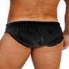 Alvivi Men Water Resistant Bikini Briefs Swimming Trunks Sexy Low Rise Pouch Underpant Swimwear Black XX-Large view 2