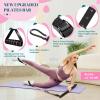 Pilates Bar Kit with Resistance Bands, Multifunctional Yoga Pilates Bar with Heavy-Duty Metal Adjustment Buckle, Portable Home Gym Pilates Resistance Bar Kit for Women Full Body Workouts -Jet Black view 2