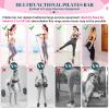 Pilates Bar Kit with Resistance Bands, Multifunctional Yoga Pilates Bar with Heavy-Duty Metal Adjustment Buckle, Portable Home Gym Pilates Resistance Bar Kit for Women Full Body Workouts -Jet Black view 4