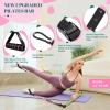 Pilates Bar Kit with Resistance Bands, Multifunctional Yoga Pilates Bar with Heavy-Duty Metal Adjustment Buckle, Portable Home Gym Pilates Resistance Bar Kit for Women Full Body Workouts -Forest view 2