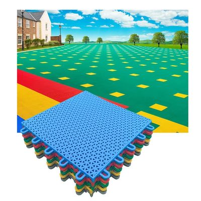 25CM Outdoor Modular Interlocking Floor Tiles, DIY Colored Anti Slip Floor mats for Schools/Amusement Parks/Sports venues (Color : Red, Size : 16PCS)