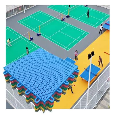 Basketball Court Modular Interlocking Floor Tiles, Waterproof/high Temperature Resistant/Easy to Install Anti-Skid mat, DIY Sports mat (Color : Blue, Size : 16PCS)