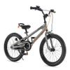 RoyalBaby Freestyle 7 Kids Bike 18 Inch Wheel Dual Handbrakes Bicycle Beginners Boys Girls Ages 5-8 Years, Kickstand and Water Bottle Included, Grey view 1