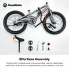 RoyalBaby Freestyle 7 Kids Bike 18 Inch Wheel Dual Handbrakes Bicycle Beginners Boys Girls Ages 5-8 Years, Kickstand and Water Bottle Included, Grey view 4