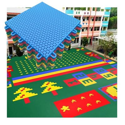 Modular Interlocking Floor Tiles, Waterproof/Easy to Install Kindergarten Anti-Skid Floor mats, Basketball Court Sports Floor mats (Color : Red, Size : 10PCS)