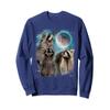 3 Racoon Moon Howling Raccoon Head Funny For Men, Women, Kid Sweatshirt view 1
