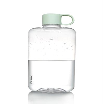 ALLKELR Portable Flat Water Bottle, BPA Free Tritan Plastic Travel Water Bottle for Camping, Fitness, Outdoor Sports, Fits Purse and Pocket (Green, 16.9 oz)