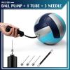 Wettarn 12 Pcs Official Size 5 Volleyballs Bulk Soft Recreational Volleyballs with Pump Regulation Size for Beginner Indoor Outdoor Beach Gym Pool Sand Sport(Navy, Sky Blue, Silver) view 3