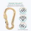 SEPWIK Carabiner Clips, 316 Stainless Steel Carabiner Clip, Heavy Duty Carabiner Hooks, Keychain Carabiners, Multi-Purpose Spring Snap Hook for Dog Leash, Outdoor Camping, Swing, Hammock view 3