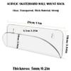 SEIWEI Acrylic Clear Skateboard Display Stent Snowboard Wall Mount Display Rack Skateboard Hanger Longboard Skate Storage view 2