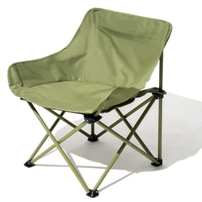 Camping Chair Folding Chairs Lawn Chairs Folding Chair Portable Backrest Fishing Stool Director Chair Beach Lounge Chair Camping Chair Folding Chair Camp Chair Moon Chair ( Color : Green , Size : 64.5