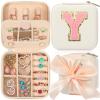 CHMI White Jewelry Box, Travel Jewelry Organizer, Women Girls Gifts - Initial Y view 1