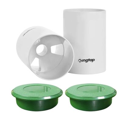 KINGTOP Golf Hole Cup with Cover, Backyard Practice Putting Green, Fit PGA | LPGA | USGA Regulations, Outdoor Indoor Golf Putting Cup