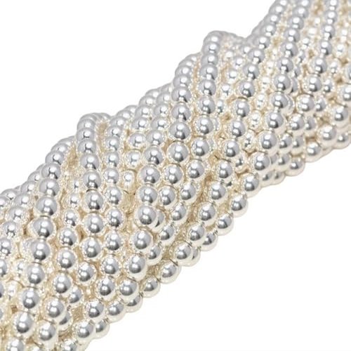 3MM Hematite Gemstone Titanium Silver Round Beads 16 Inch Full Strand CHIK-STNRD-48060
