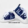 Personalized Infant Soft Sole Shoes, Custom Baby Boy Shoes Newborn First Shoes Personalized Blue High Tops (Style 1) view 4