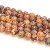 6mm Leopard Skin Jasper Gemstone Yellow Red Round Loose Beads 15 inch Full Strand CHIK-STNRD-48580 view 2