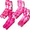 Geyoga 4 Pairs Breast Cancer Awareness Sleeves Pink Ribbon Arm Sleeves Cooling Compression Sleeves UV Protection Arm Cover (Camouflage Pink) view 1